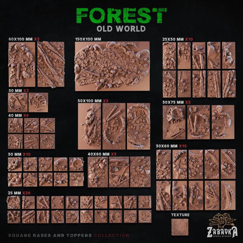 Forest [Square] - Bases and Toppers (OLD World)