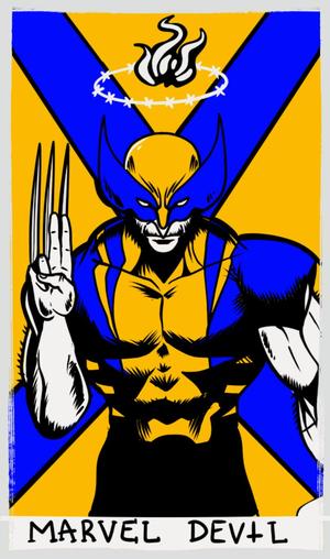 Wolverine Marvel Devil Holy Card