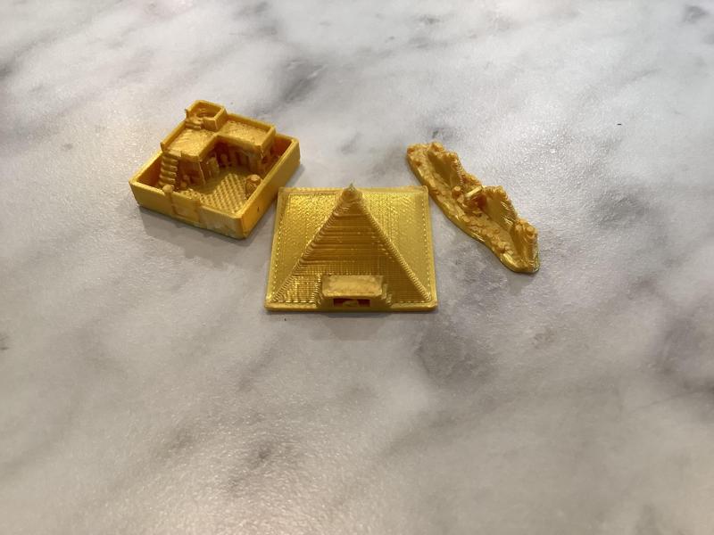 Egyptian themed Catan pieces