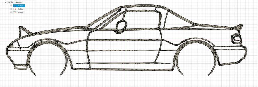 NA Mazda Miata MX5 silhouette side profile UPDATED