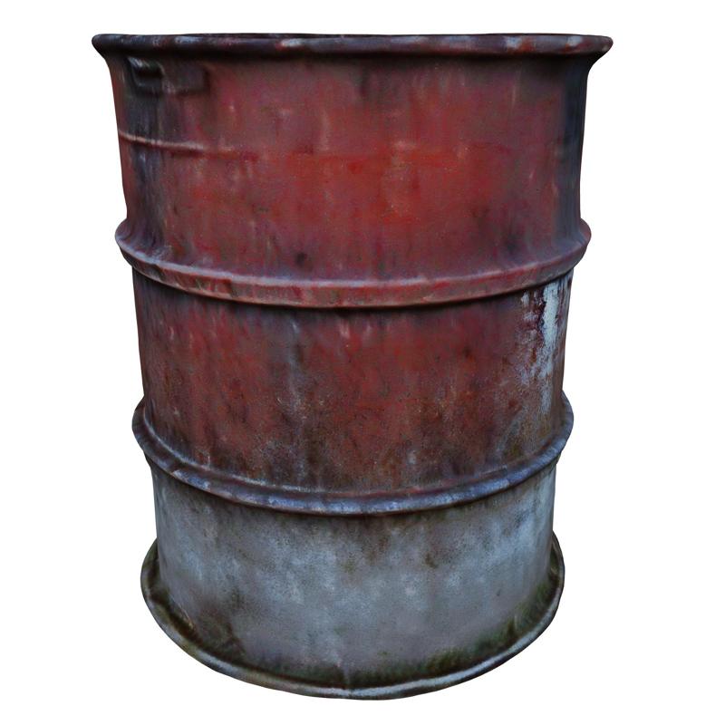 Rusted oil drum