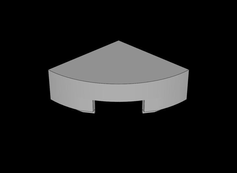 Lego Compatible (25269.dat) Tile  1 x  1 Corner Round