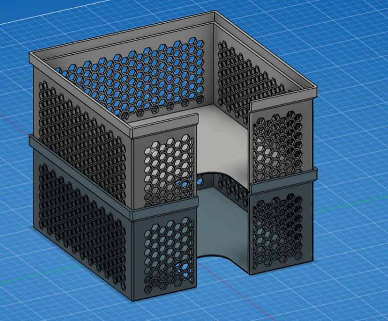 stackable square coaster holder 100x100x50mm