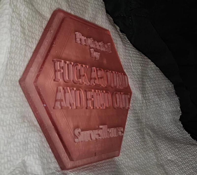 F around and find out plaque