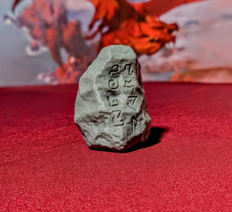 Miniature Carved Runestone - Fantasy Landmark