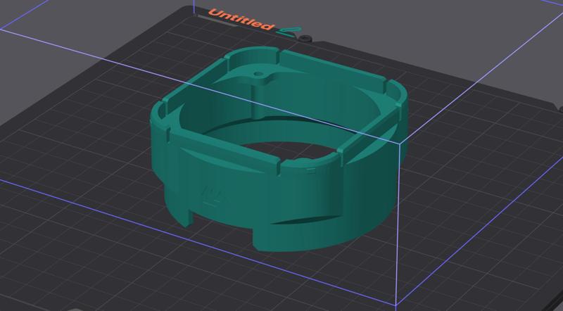 Creality K1 K1C HEPA + Active Carbon Filter housing screw-less, snap-on version