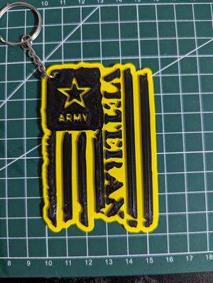 Army Veteran Keychain