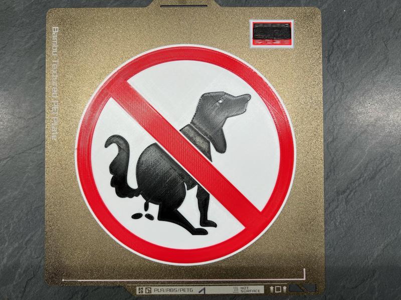 Verbotsschild Hundehaufen