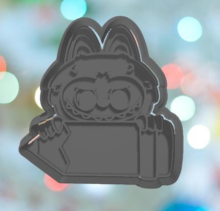 Labubu Pencil Plaque Cookie Cutter
