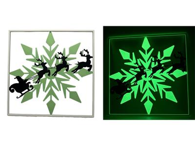 Santa Snowflake - Glow in the Dark