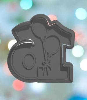 Balloon Number 16 Cookie Cutter