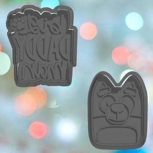 Fathers Day Bluey Cookie Cutter Set