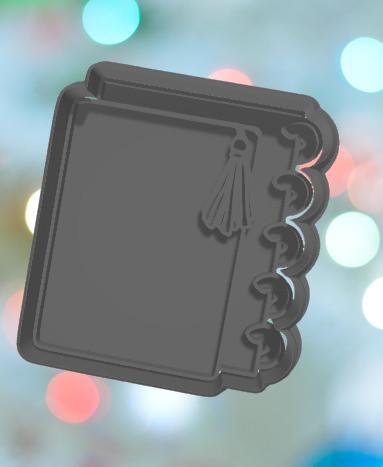 Mothers Day Journal Cookie Cutter