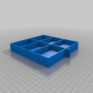 6 Bin Tray with vertical handle 
