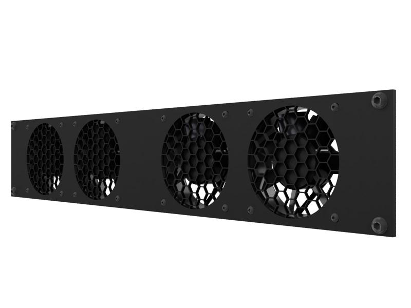 Server rack 2 U 80mm fan mount (2U fan unit 19" server rack) V2