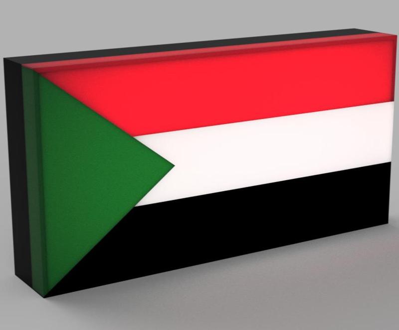 World Flags - Sudan LED Lamp