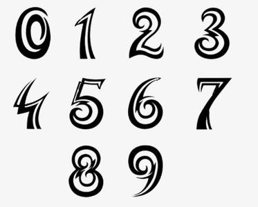 numbers tattoo design