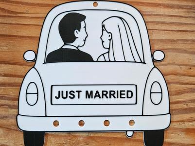 Car with bride and groom – money gift| Remix