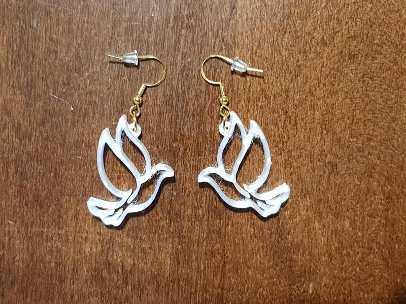 Easter Dove Earrings