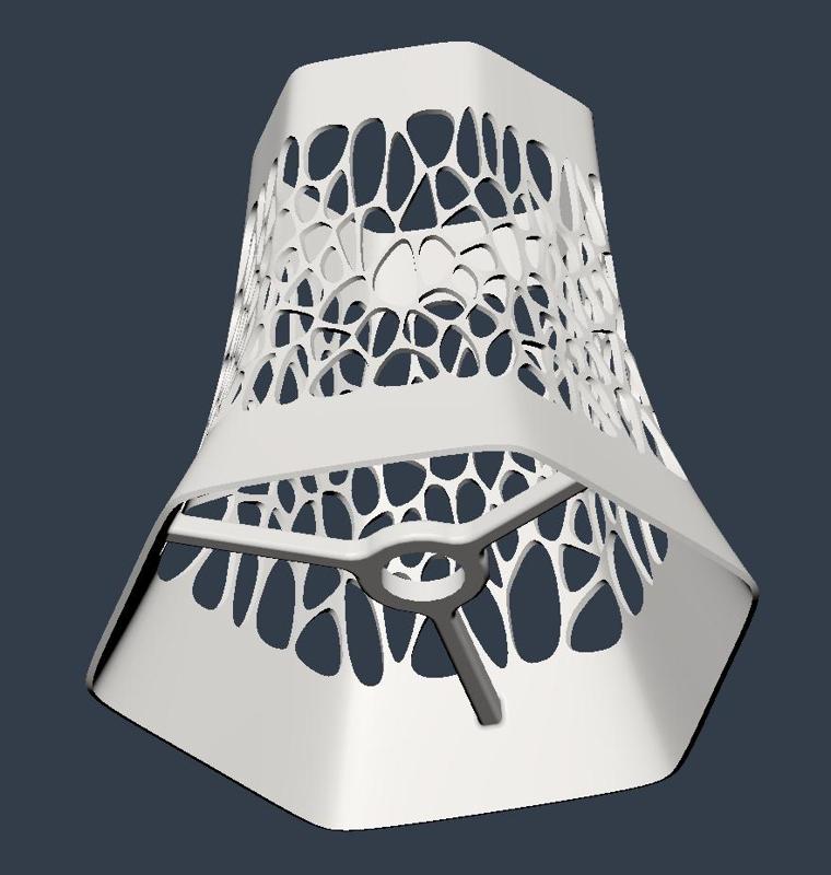 Classic Hexagon Lampshade with 28mm fitting