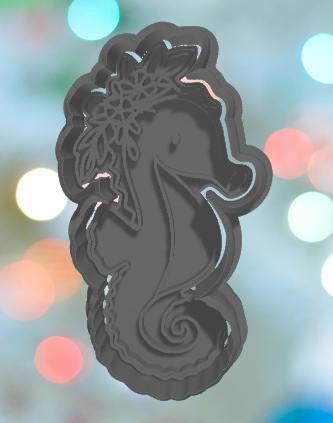 Floral Seahorse Cookie Cutter