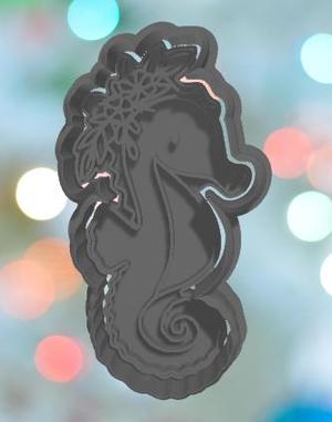 Floral Seahorse Cookie Cutter