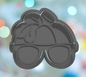 Halloween Pumpkin With Glasses Cookie Cutter