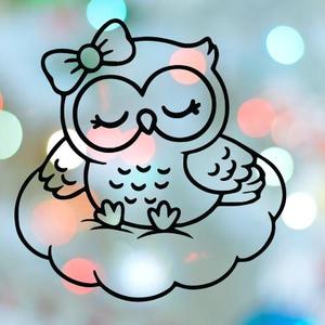 Owl Girl Sleeping On Cloud Cookie Cutter