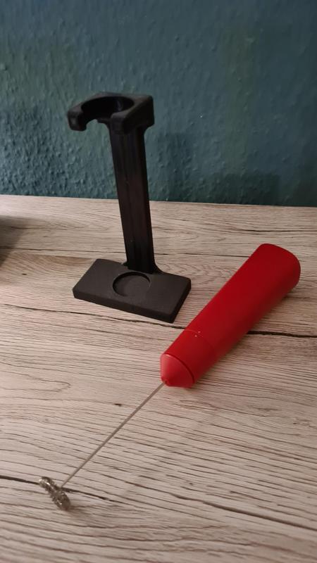 mini electric milk frother stand