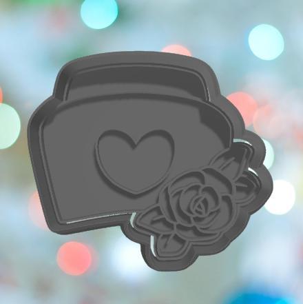 Floral Nurse Hat Cookie Cutter