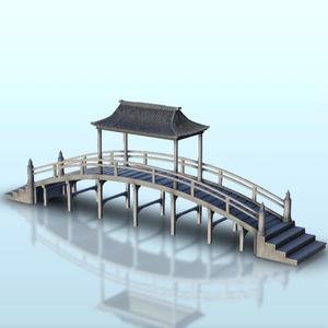 Rounded Asian bridge 15 - Asia Terrain Clash of Katanas Tabletop RPG terrain China Korea WW2