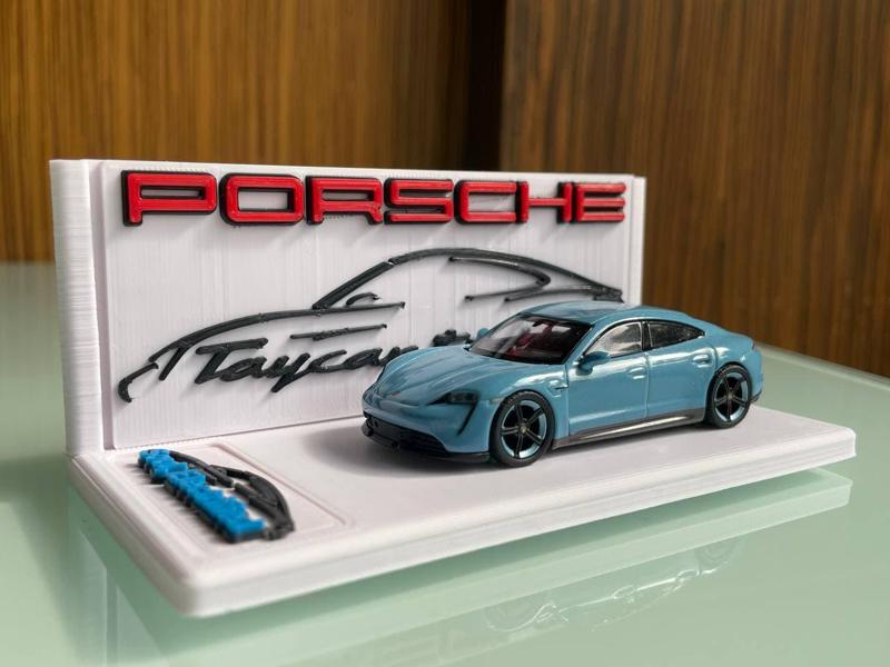 Mini GT/Hotwheels Porsche Taycan Turbo S Display Base