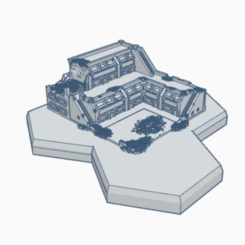 Ruined Shopping Center Hex Map Scale HMSSFR049