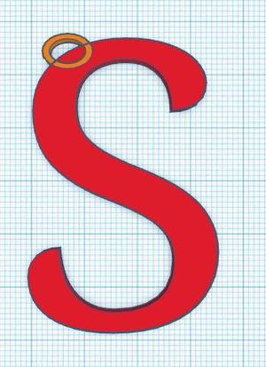 Letter S Name Tag