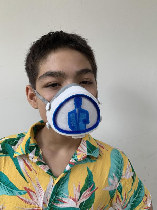 Snap-in cover for Flo-Mask  - Rick Astley- Rick Rolling