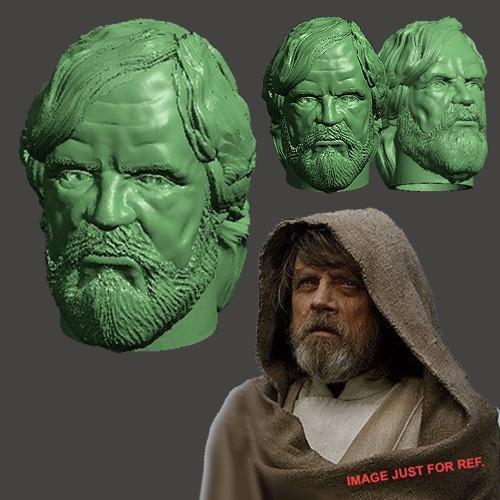 LAST JEDI OLD LUKE HEAD FOR FIGURES V1