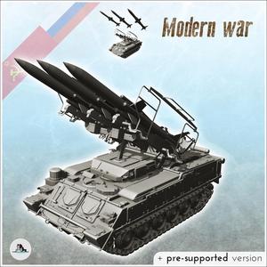 Russian Soviet 2K12 Kub SA-6 Gainful SAM mobile air-defense tank - Cold Era Modern Warfare Conflict World War 3 RPG Afghanistan Iraq