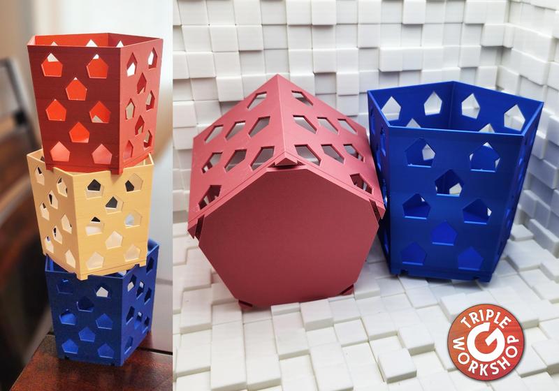 Pentagon Stacking Storage Crates ⯂ No Supports