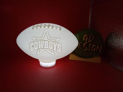 Dallas Cowboys 3D WALL HANGING FOOTBALL LIGHT
