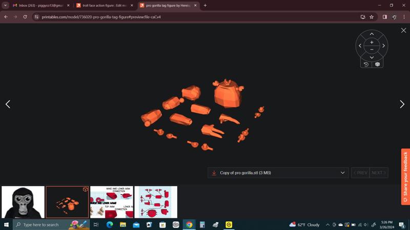 pro gorilla tag figure