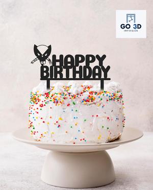 WOLVERINE X MEN HAPPY BIRTHDAY CAKE TOPPER