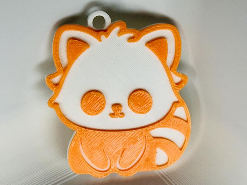 Adorable Red Panda Keychain