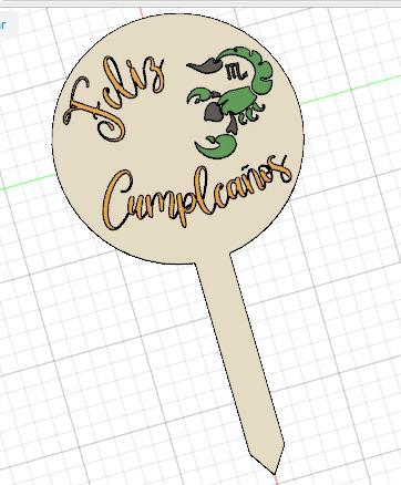 Cake top for Scorpio sign