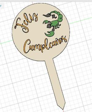 Cake top for Scorpio sign