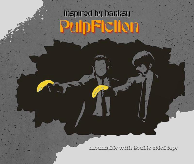 PulpFiction inspired by Banksy WallArt