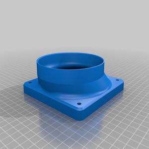 120mm pc fan to 4" drier duct
