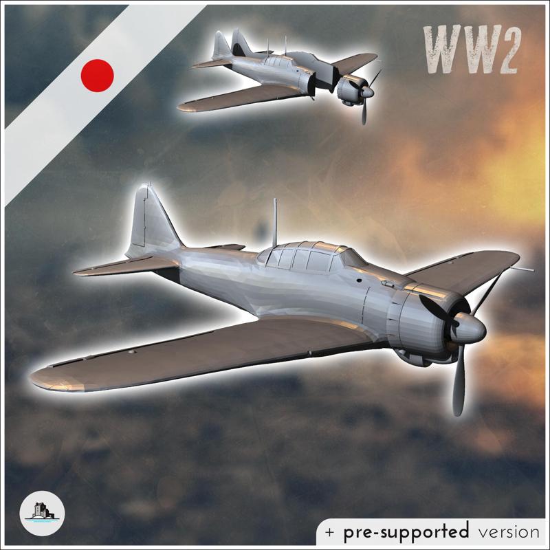 Mitsubishi A6M Zero Zeke - World War Two Second Front Campaign Tabletop Mini Japan Japanese Asia