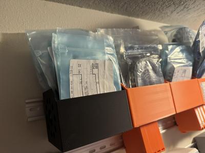 DIN Rail Mount Storage Bin: "DINBIN"