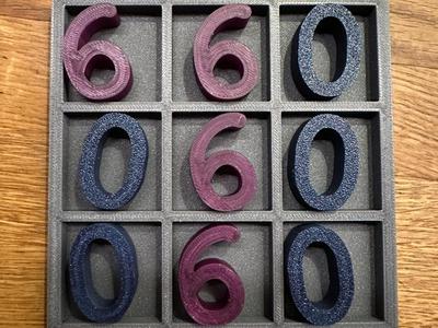 60th irthday Tic tac toe game