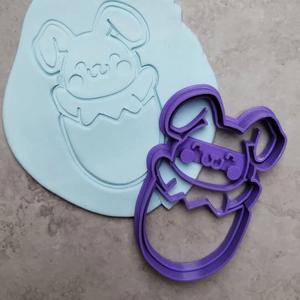 easter bunny cutter and stamp n11